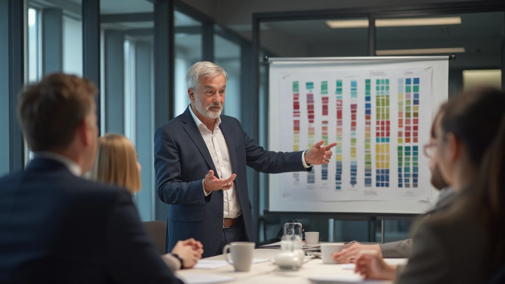 Temperatuurgrafiek met warme kleuren aan linker kant en koude kleuren aan rechter kant in design context