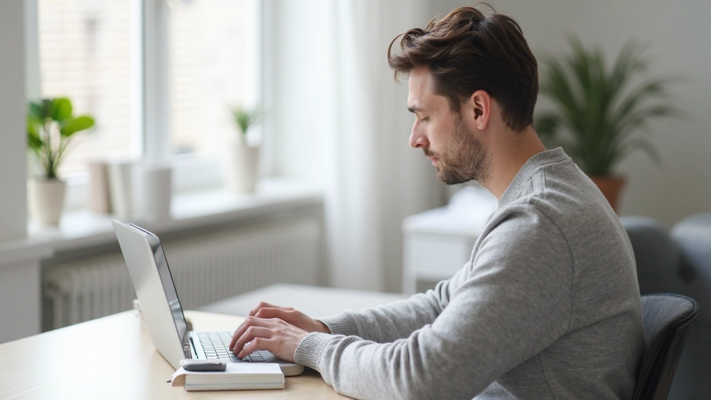 Minimalistisch webdesign interface met schone witte ruimte en subtiele typografie